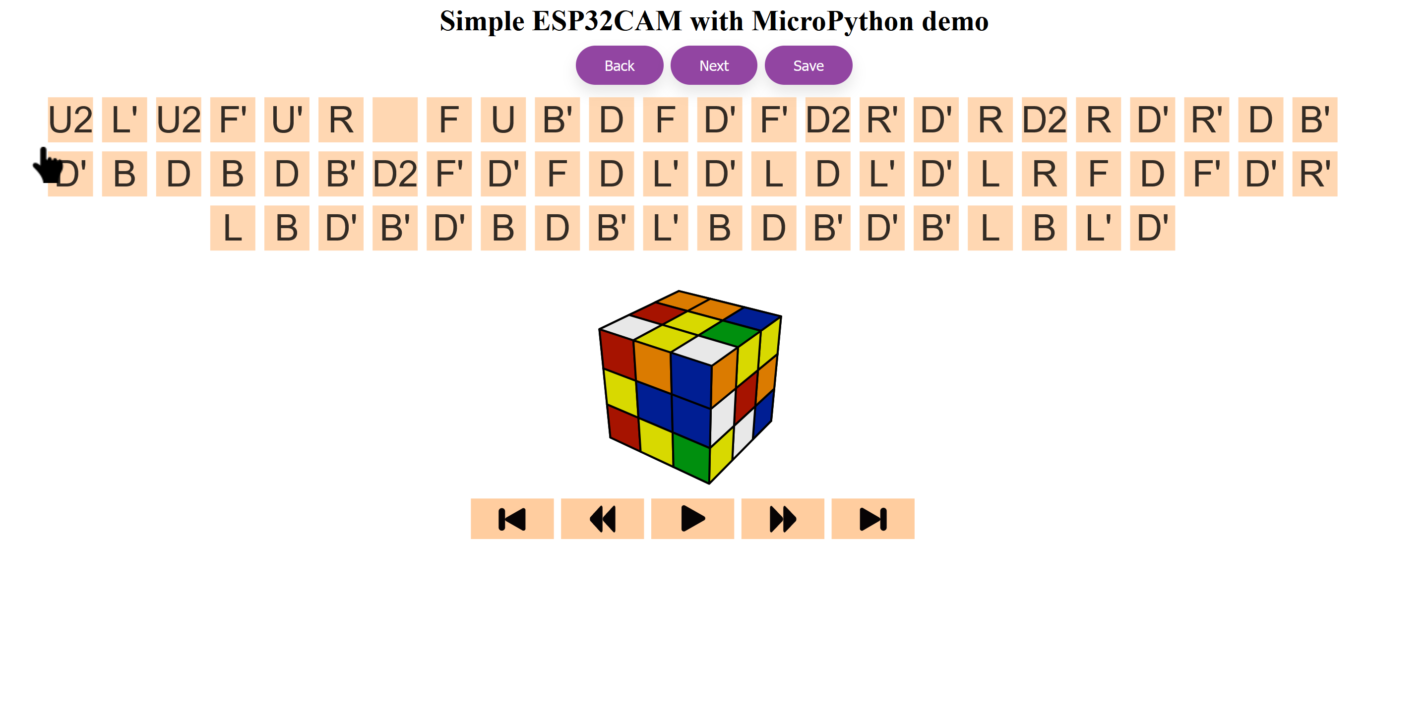 Project image of the Rubik's Cube solver